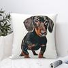 Dachshund Dog Pupy Pet Square Pillow Case Wiener Sausage Doxie Cushion Covers Funny Zippered Decor Pillowcover for Home 4040cm