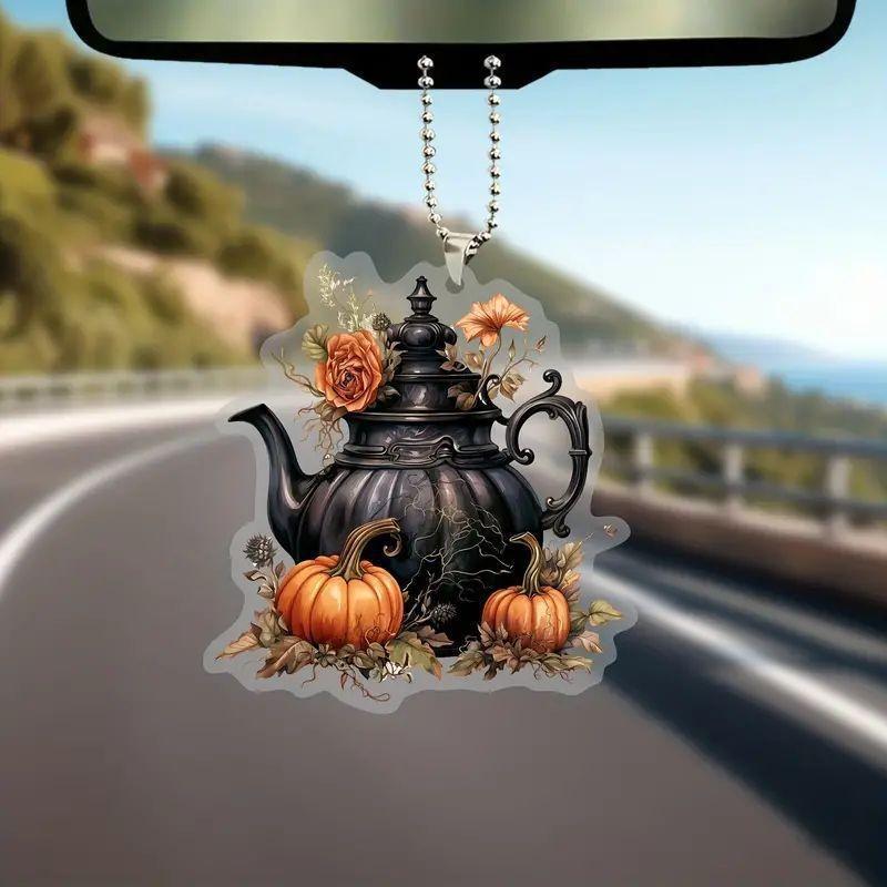 Gothic Acrylic Vintage Style Car Hanging Ornament For Halloween Decorative Charm