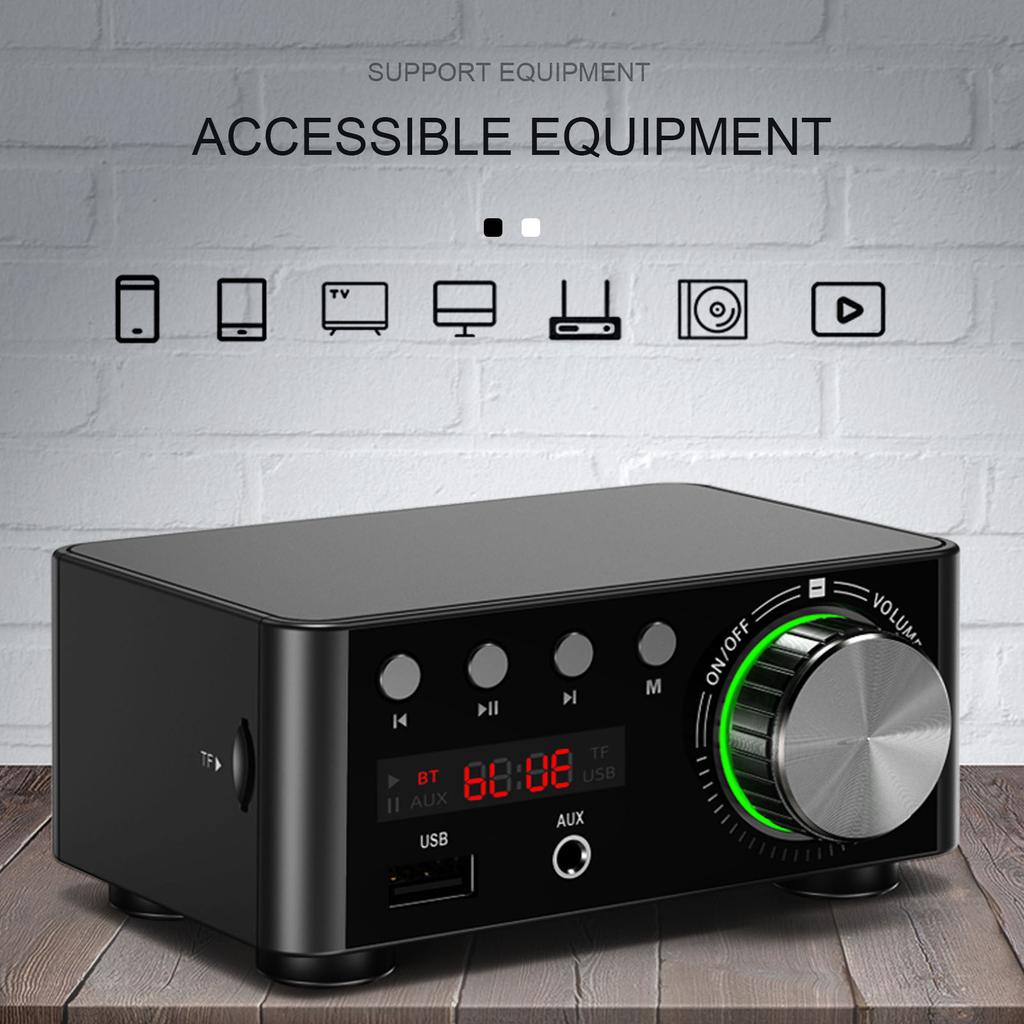HiFi Mini Bluetooth 5.0 Digital Power Sound Amplifier Stereo  o Receiver USB