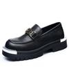 Trend niche men's shoes new fashion platform heightening leather shoes versatile casual shoes genuine leather commuting tide