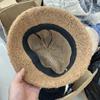 Thickened Warm Thick Tibetan Cashmere Bucket Hat Women's Winter Fashion Simple Ear Protection Show Face Small Bucket Hat