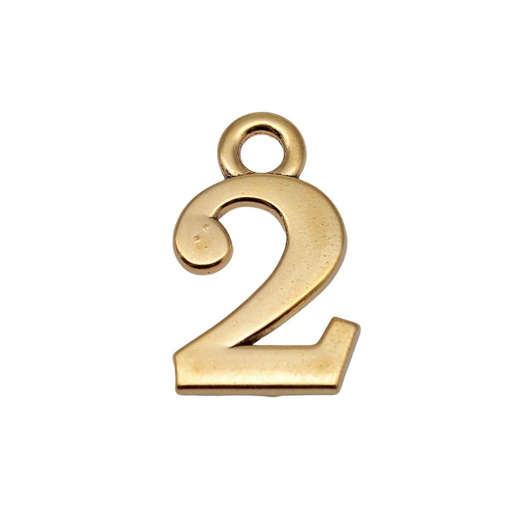 Number Tags Charms Alloy Pendants For Birthday Party Jewelry Making Accessories