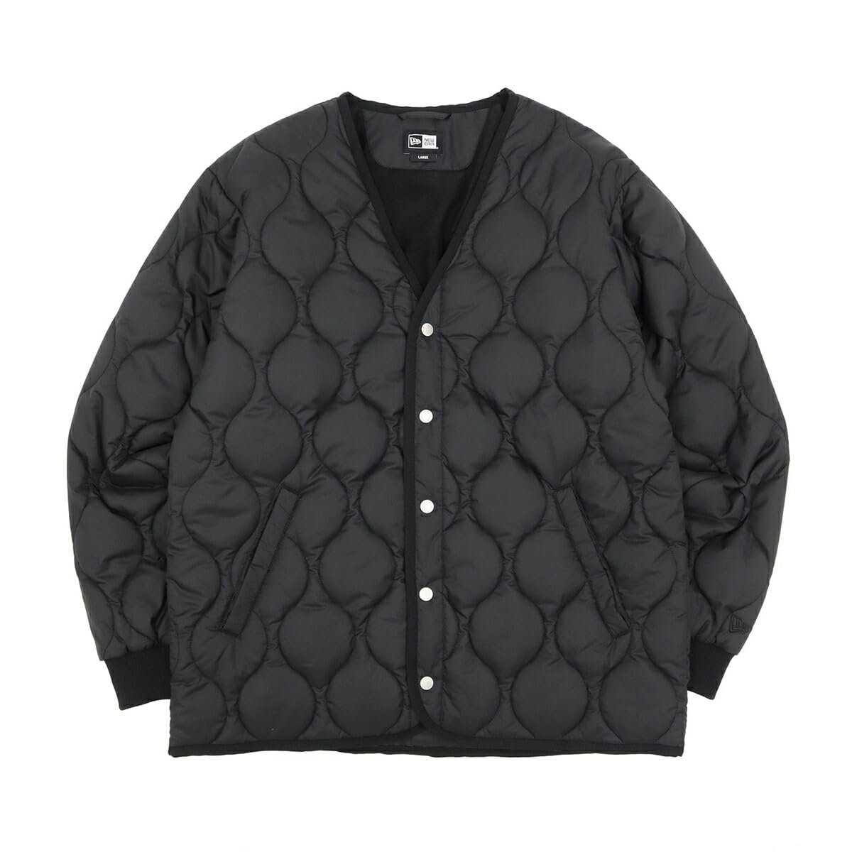 

New Era Golf Cardigan GF Insulated Quilt Black Jacket, Quilted, Black, M, Jacket, чёрный