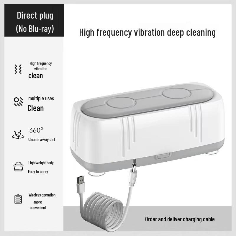 

USB High-Frequency Vibration Cleaner for Glasses & Jewelry - Automatic, Multifunctional with Blue Light