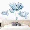 Large 110*180cm Nordic Blue Flower Wall Sticker Self Adhesive Painting for Bedroom Sofa Living Room Background Wall Decoration Home Decor