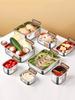 WORTHBUY 304 Stainless Steel Lunch Box Fresh-keeping Box Microwave Heatable Fridge Sealed Storage Box Portable Food Container