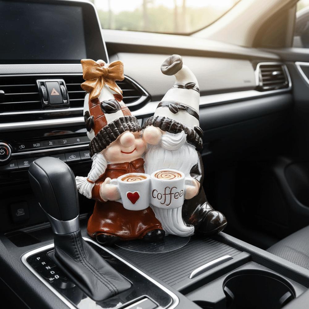 Resin Material Coffee Gnome Ornament Coffee Cup Resin Dwarf Handmade Gnome  Gift Giving