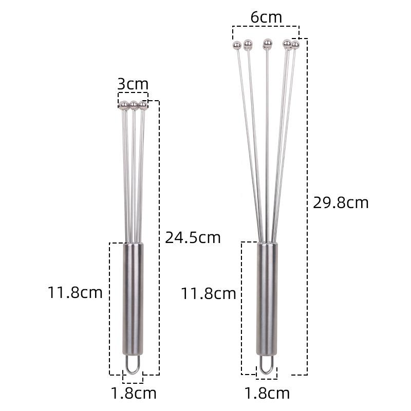 

Венчик шариковый из нержавеющей стали - Многофункциональный кухонный инструмент для выпечки, приготовления пищи и взбивания яиц | Прочный набор проволочных венчиков (1PC)