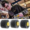 80/120/320 Grit Nylon Abrasive Wire Drum Polishing Wheel Electric Brush for Woodworking Metalworking for Wooden Polishing