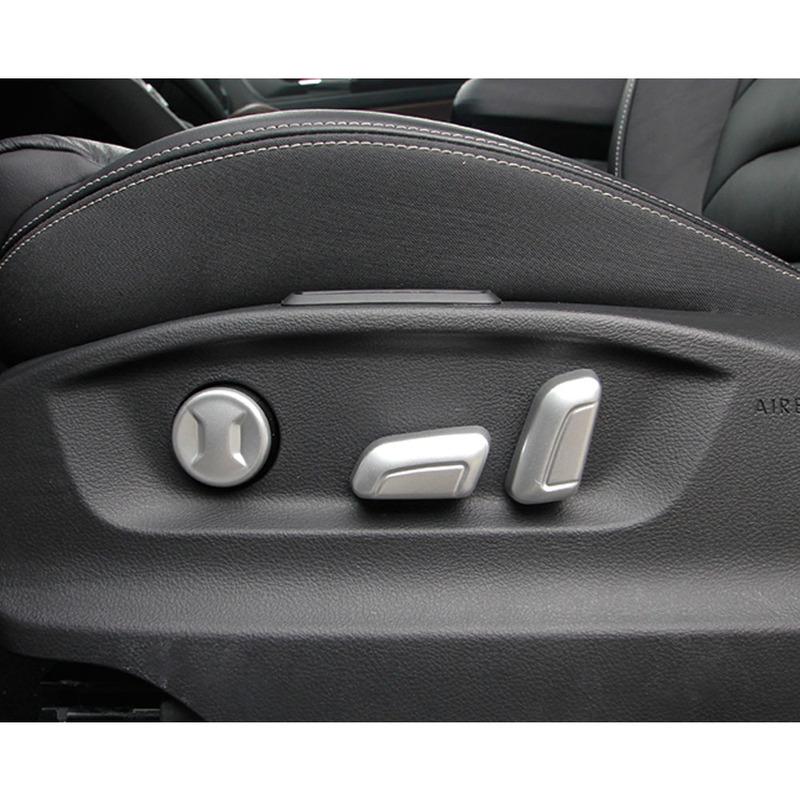 Car Styling Detector For Skoda Kodiaq 2017 2018     Seat Adjustment Knob Button Switch Trim Accessories 6pcs