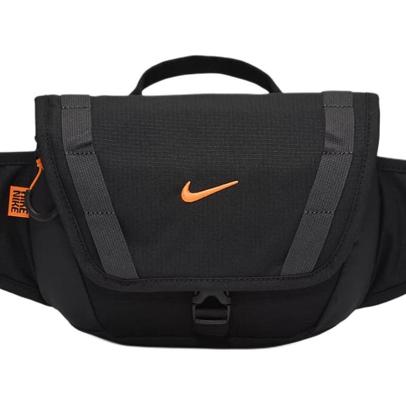 Nike Fabric Fanny Pack Regular Unisex Black & Coal Black & Dutch Orange Casual DJ9681-011