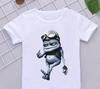 Vtipná trička pro kluky Nové Crazy Frog Anime Kreslený Potisk Dětská trička HipHop Oblečení Bílé Krátký Rukáv Trička Top