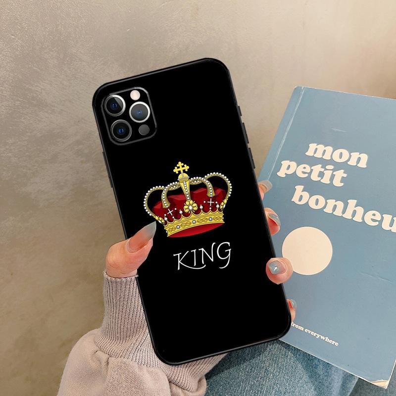 King Queen Art Case For iPhone 17 Air 13 16 15 11 12 14 Pro Max 13 mini XR 15 16 Plus 16e Back Cover Shell