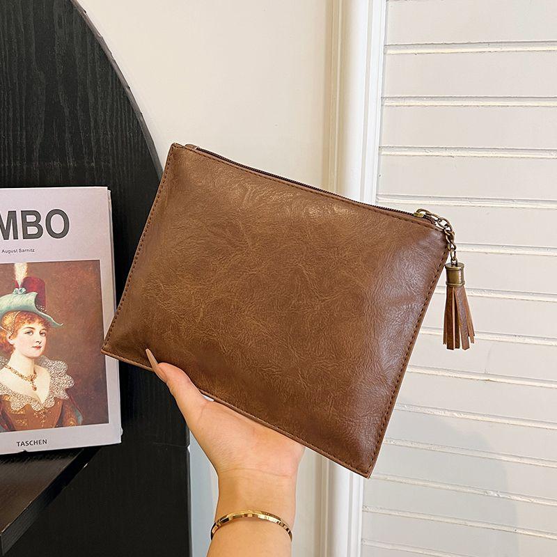 

Косметичка, сумка для хранения, большая вместимость, водонепроницаемая кисточка, портативная для поездок на работу, устойчивая к грязи коричневый