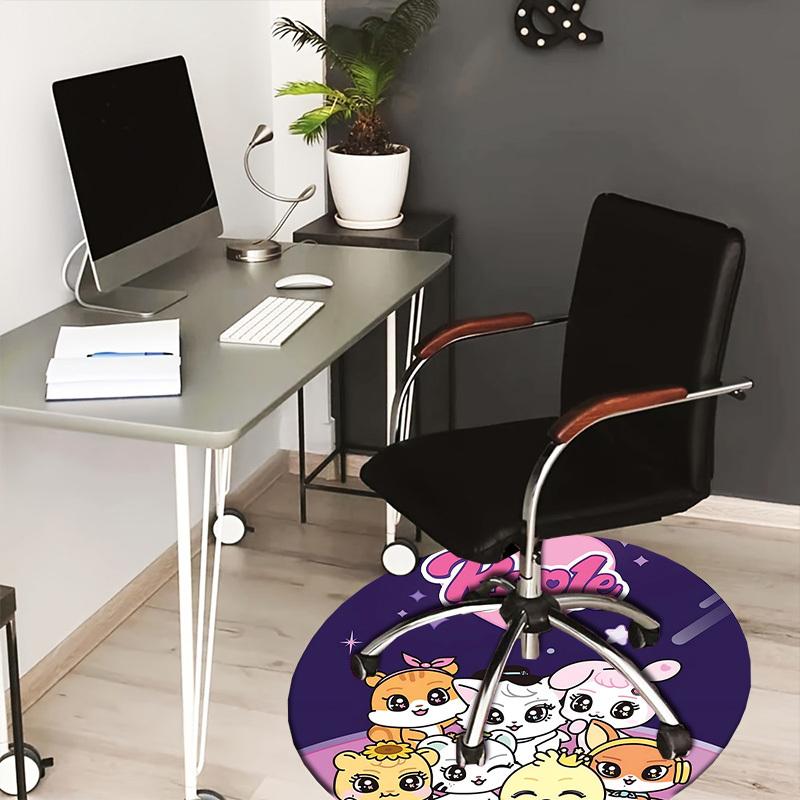 

1pc Kep1e Characters Round carpet, Made of Polyester,Perfect for Decorating Office Chairs, Living Rooms 80cm