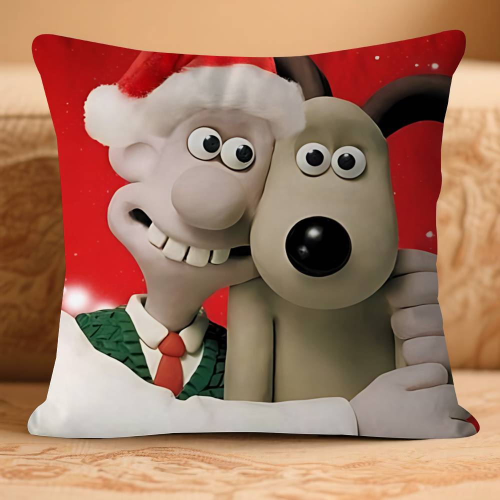 Wall-ace And G-Gromit Pillowcase Toon Gift Cushion Cover Bedroom Home Sofa Chair Seat Decor Pillow Case
