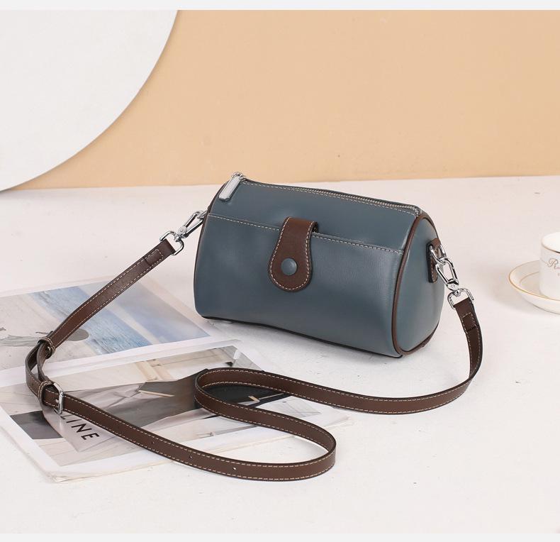 Bolso Bandolera de Cuero Genuino de Moda para Mujer 2023 - Pequeño, Moderno, Versátil Bolso de Hombro de Piel de Vaca