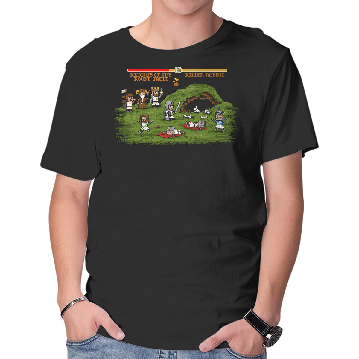 Unisex Crew Neck T-Shirt The Final Fight Graphic Short Sleeve Casual Tee L