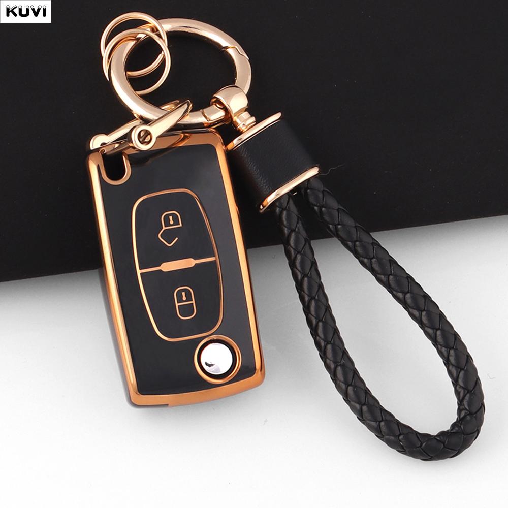 Fashion TPU Car Key Case Cover Keychain Fob Shell For Citroen C2 C3 C4 C5 C6 Xsara Berlingo For Peugeot 207 307 308 407 607 807