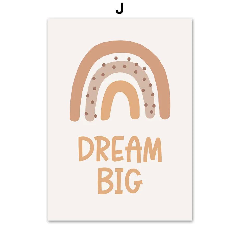 Space Rocket Rainbow Sun Car Strawberry Boho Posters Prints Canvas Painting Nordic Baby Wall Art Pictures Kids Room Decor