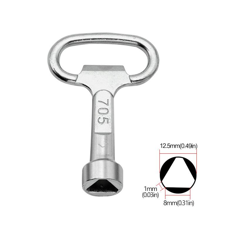 Multi-Purpose Triangle Key for Tap, Valve, Door, and Cabinet Locks