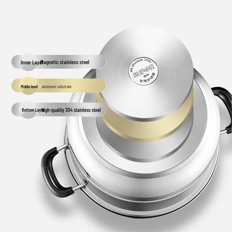 Supor 34cm 3-Layer Stainless Steel Steamer Pot