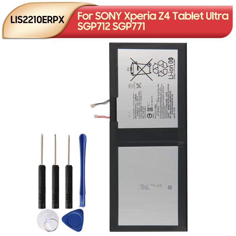 Rechargeable Lithium Battery For SONY Xperia Z4 Tablet Ultra SGP712 SGP771 LIS2210ERPX Tablet Battery 6000mAh