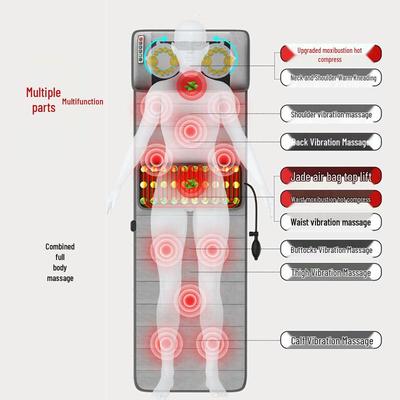 Foldable Full Body Massage Mattress with Heated Cervical Spine and Waist Relief for Home Use