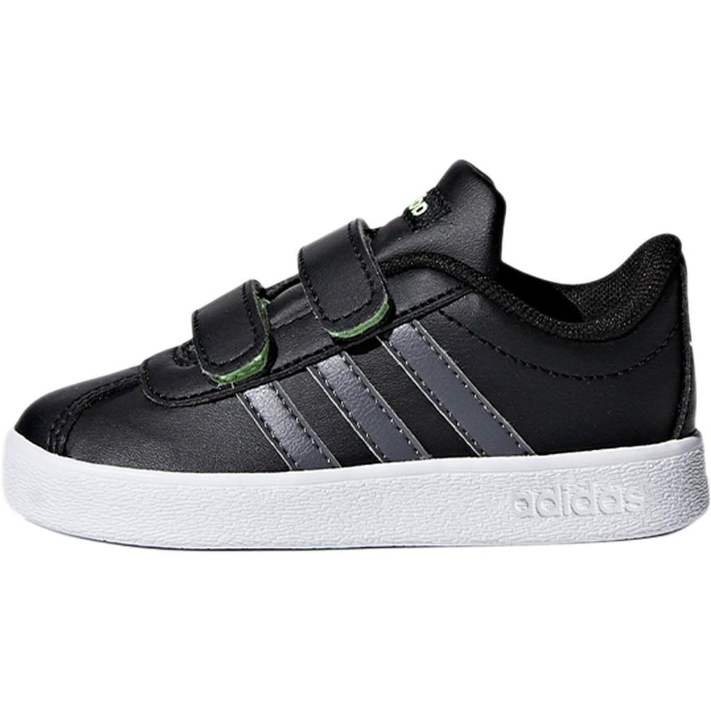 adidas Vl Court 2.0 Durable Low-Top Skate Shoes Baby Sneaker Black F36402