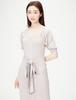 by Jill Casual dress with scarf and FR [Jill Stuart] knit, women's, ecru,
