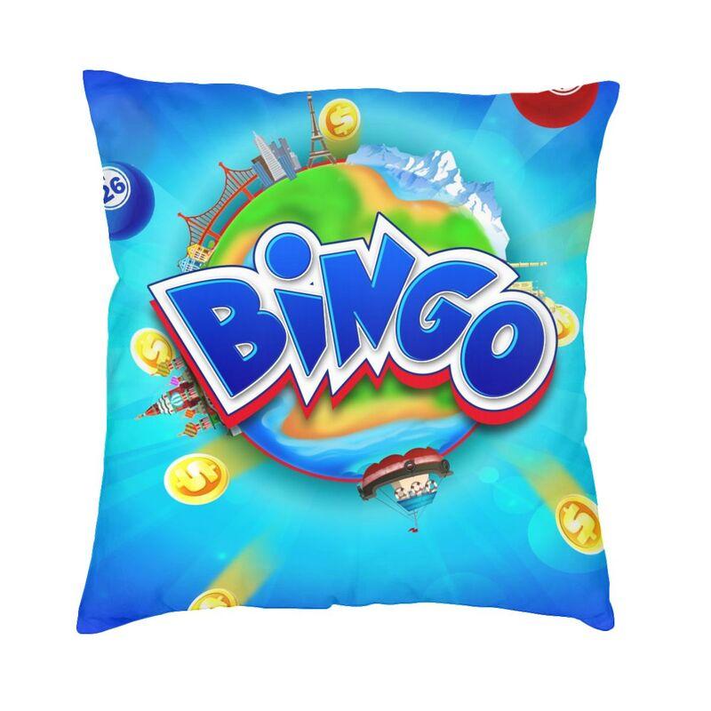 

Bingo Balls Cushion Cover Paper Game Soft Velvet Nordic Throw Pillow Case for Sofa 30cmx30cm