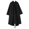 Long Sleeve Oversized Vintage Black Hooded Casual Loose Autumn Spring Trench Coat for Women Outerwear