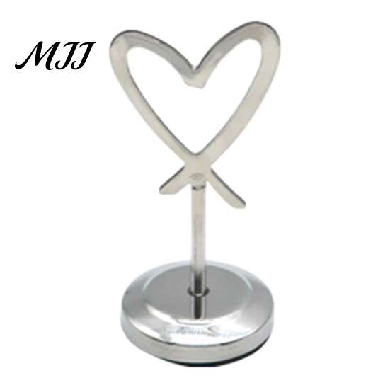 Metal Place Card Stands Hollow Heart Table Number Holder, Love Stand, Reception Display Holder Clip for Photos, Food Signs, Memo Notes, Weddings,