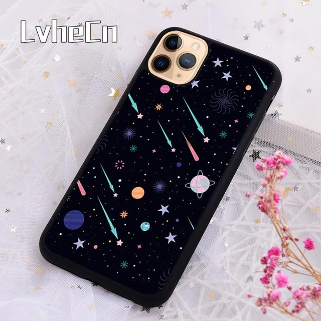 LvheCn Cartoon Planets Stars Phone Case Cover For For iPhone 17 Air 13 12 14 15 16 Pro Max Plus