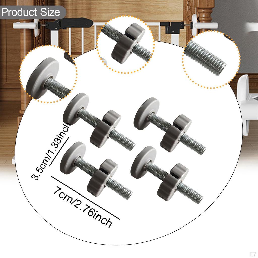 4 Pack Gate Threaded Rods Easy Install Hardware for