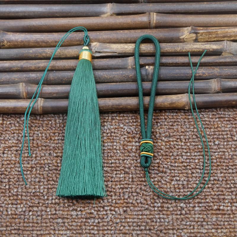 

Автомобильный кулон с ремешком, работа в процессе, кисточка, набор для ушей, китайский узел, ручка, часть, саше, кошелек, антикварный ханьфу LJJ model темно-зеленого