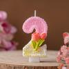 Creative Handmade 0-9 Birthday Flower Candle for Cakes and Desserts