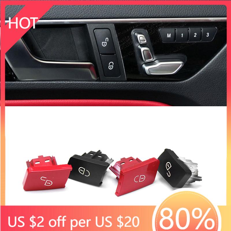 2025 Hot Racing Grills 2pcs Car Interior Left Right Door Lock Switch Button For Mercedes Benz C GLK 204 E Class W212 W207 GL ML