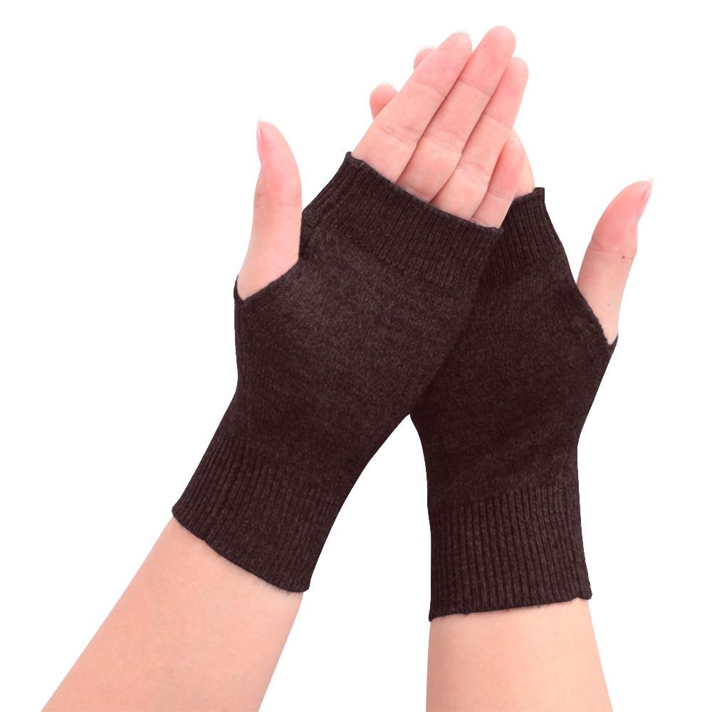 Modische fingerlose Kaschmirhandschuhe Handgelenklänge mit Daumenloch Winterhandschuhe Warme Fäustlinge Unisex
