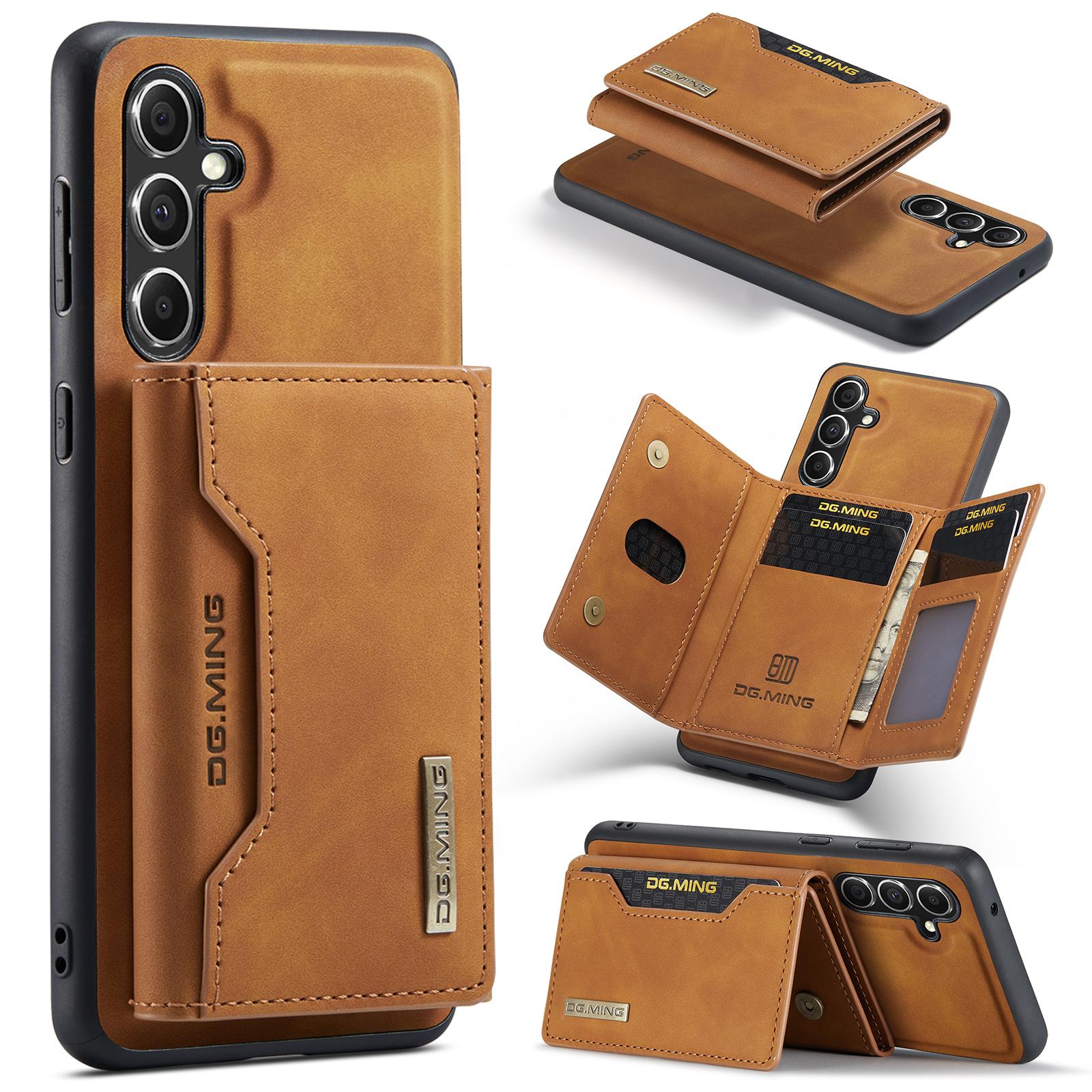 

DG.MING M2 Series for Samsung Galaxy A55 5G Magnetic Phone Case Detachable Wallet Cover Brown