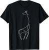 Minimalist Giraffe Tshirt  Minimalism  Outline Lineart Tee TShirt Unisex Summer Streetwear Tops Cotton Graphic T Shirts