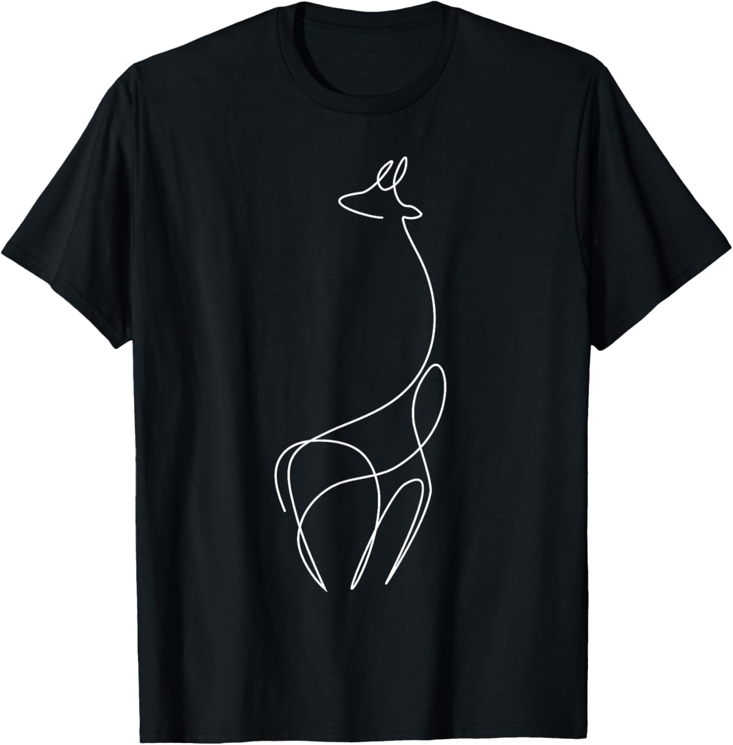 Minimalist Giraffe Tshirt  Minimalism  Outline Lineart Tee TShirt Unisex Summer Streetwear Tops Cotton Graphic T Shirts S