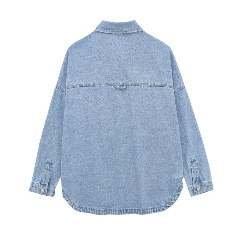 2025 Autumn European American Style Denim Shirt Jacket