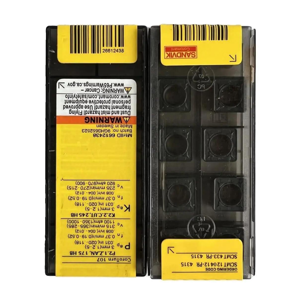 

Original Sandvik / SCMT120412-PR 4315 /Carbide CNC Blade 10 PCS