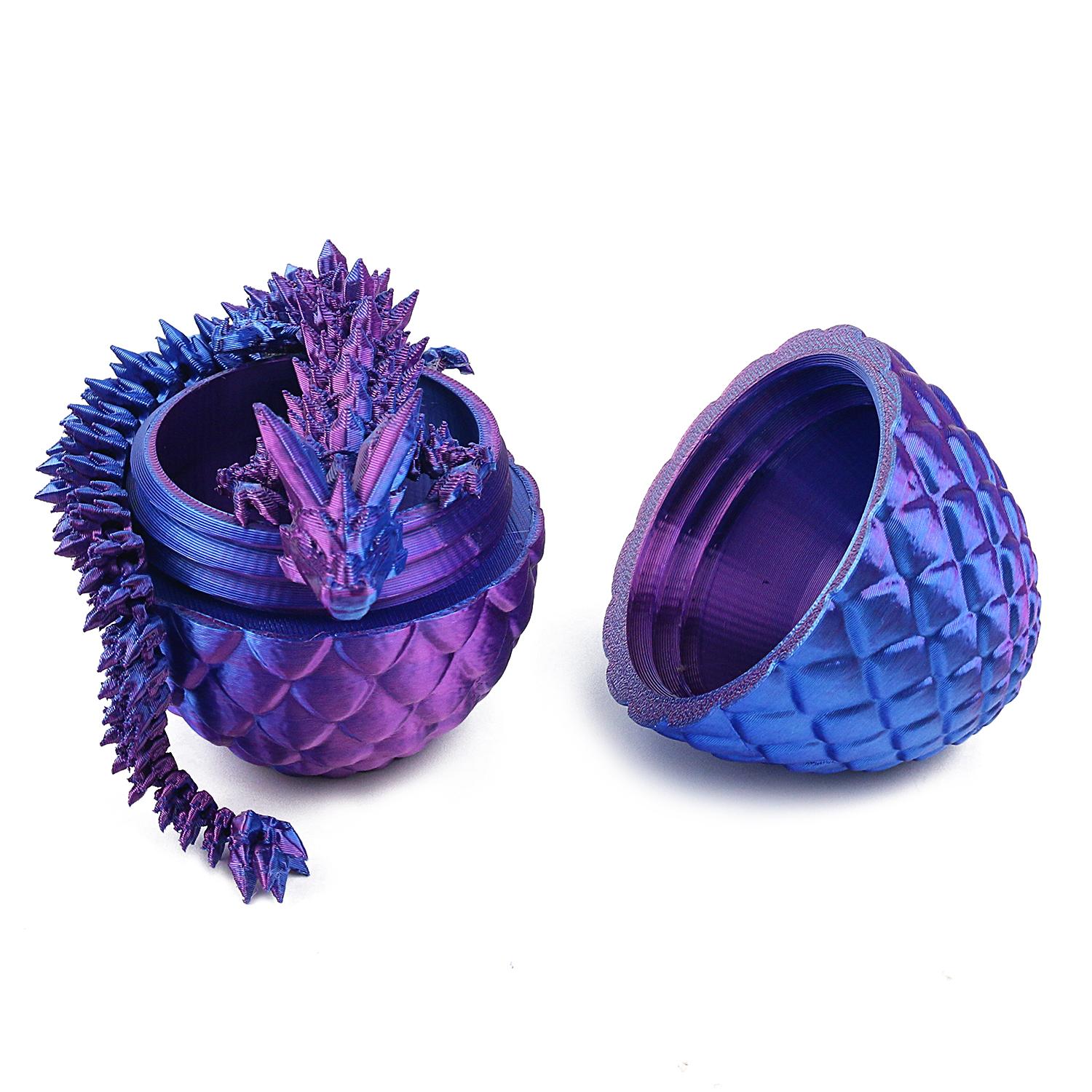 

3D-печатное яйцо дракона, PLA драгоценный камень, хрустальные украшения дракона, декоративное соединение, подвижный хрустальный драгоценный камень дракона