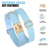 Custom Dog Collar Leash Set PU Leather Dog Collars Engraved Pet ID Necklace With Lead Rope Durable for Small Medium Large Dogs