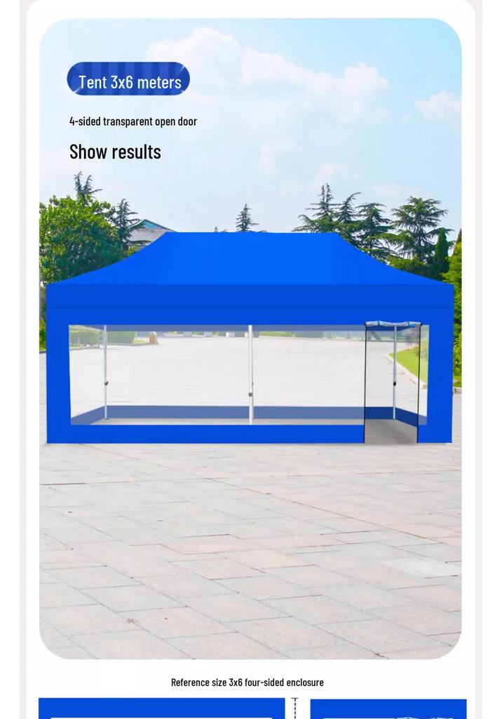 Transparent Tent Side Panel: Windproof & Waterproof Outdoor Canopy Enclosure with Thick Fabric and Durable Edging