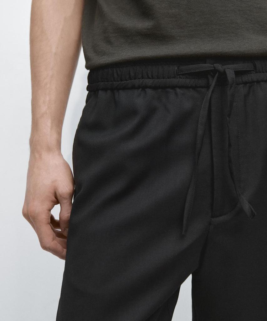 Masimodutti Relaxed Fit Wool Pants