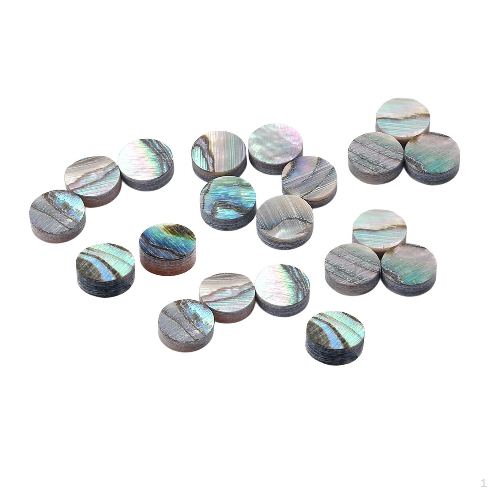 

20 Count Guitar Inlay Dots for Fingerboard Use, Decorative Markers Bass Instruments 6.0mm