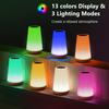 LED 13 Color Changing Night Light Remote Control Touch USB Rechargeable RGB Night Lamp Dimmable Lamp Portable Table Bedside Lamp